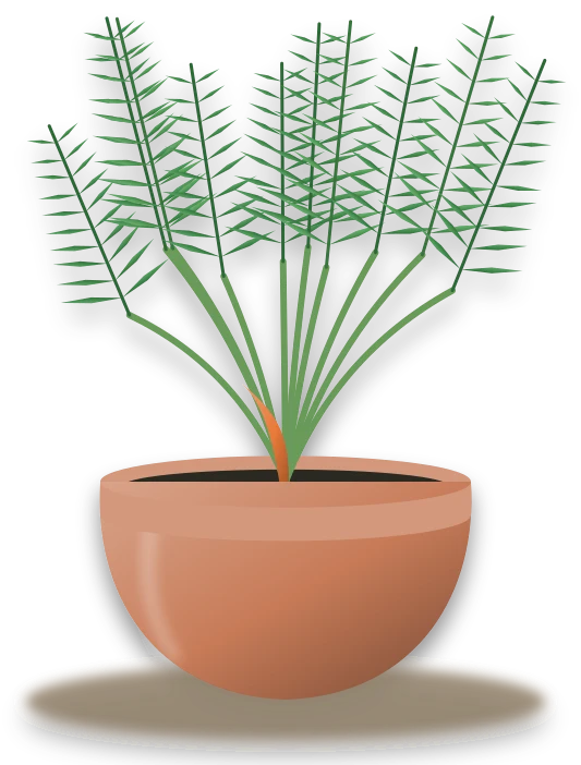 Illustration of a potted carrot