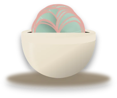 Illustration of a potted echeveria