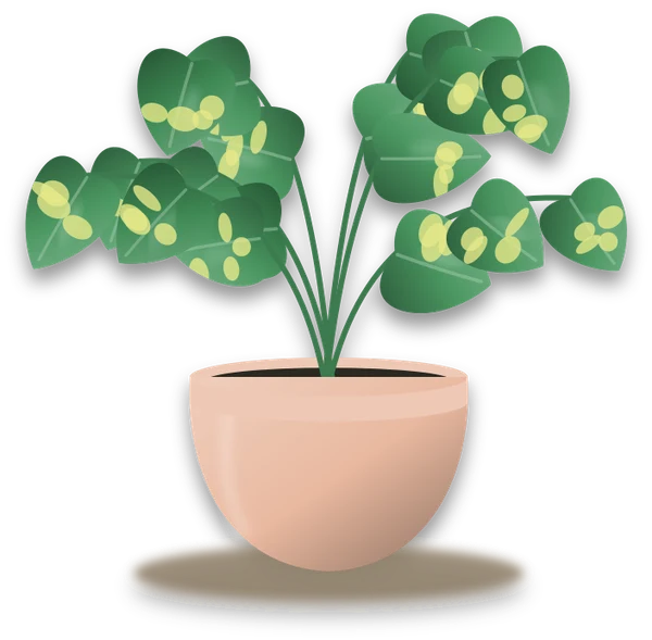 Illustration of a potted pothos