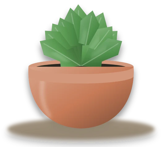 Illustration of a potted rocket