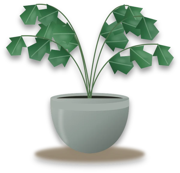 Illustration of a potted english ivy