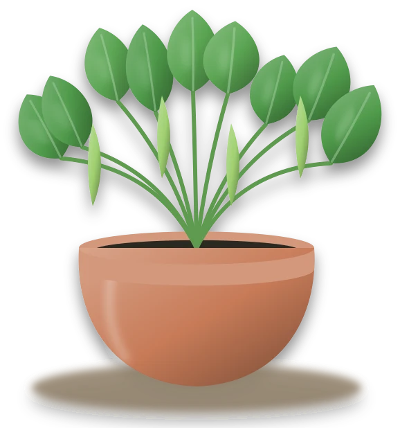 Illustration of a potted peas