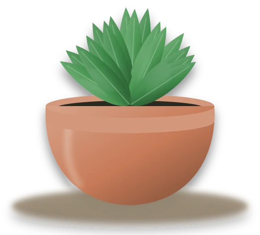 Illustration of a potted spinach
