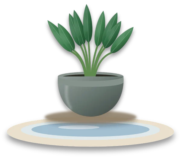 A pot standing in a saucer that still holds a pool of water, the water left there to be tipped away.
